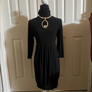 Tiana B. Black Dress with Gold Accent